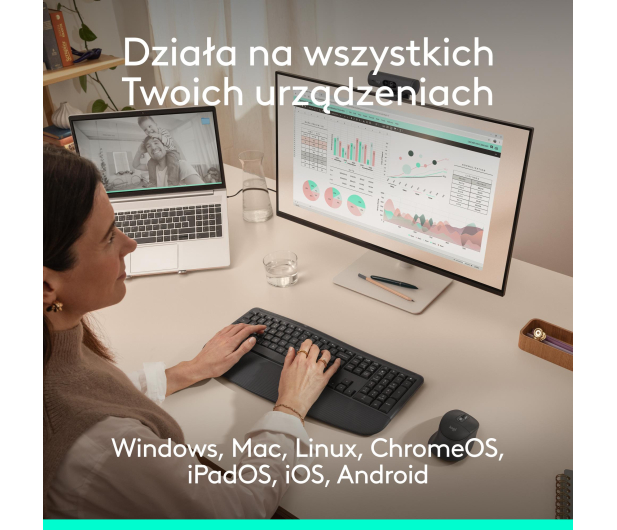 Logitech Signature Comfort Plus MK880 grafitowy - 1533424 - zdjęcie 14